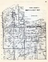 Cook County - North and West, Little Rock Falls, Big Saganaga Lake, Sea Gull, Rosebush, Gun Flint, Devils Elbow, Minnesota State Atlas 1954